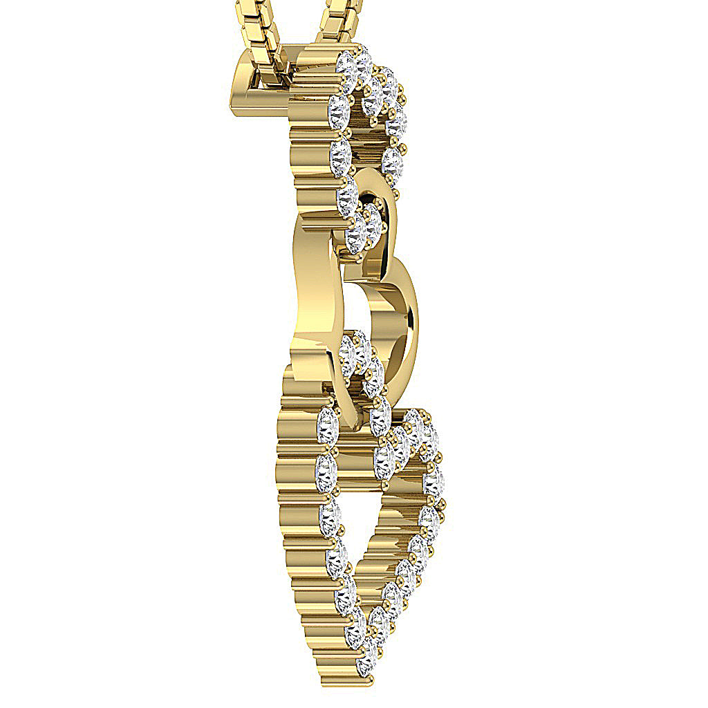 14kSolidGoldRoundDiamondPendant