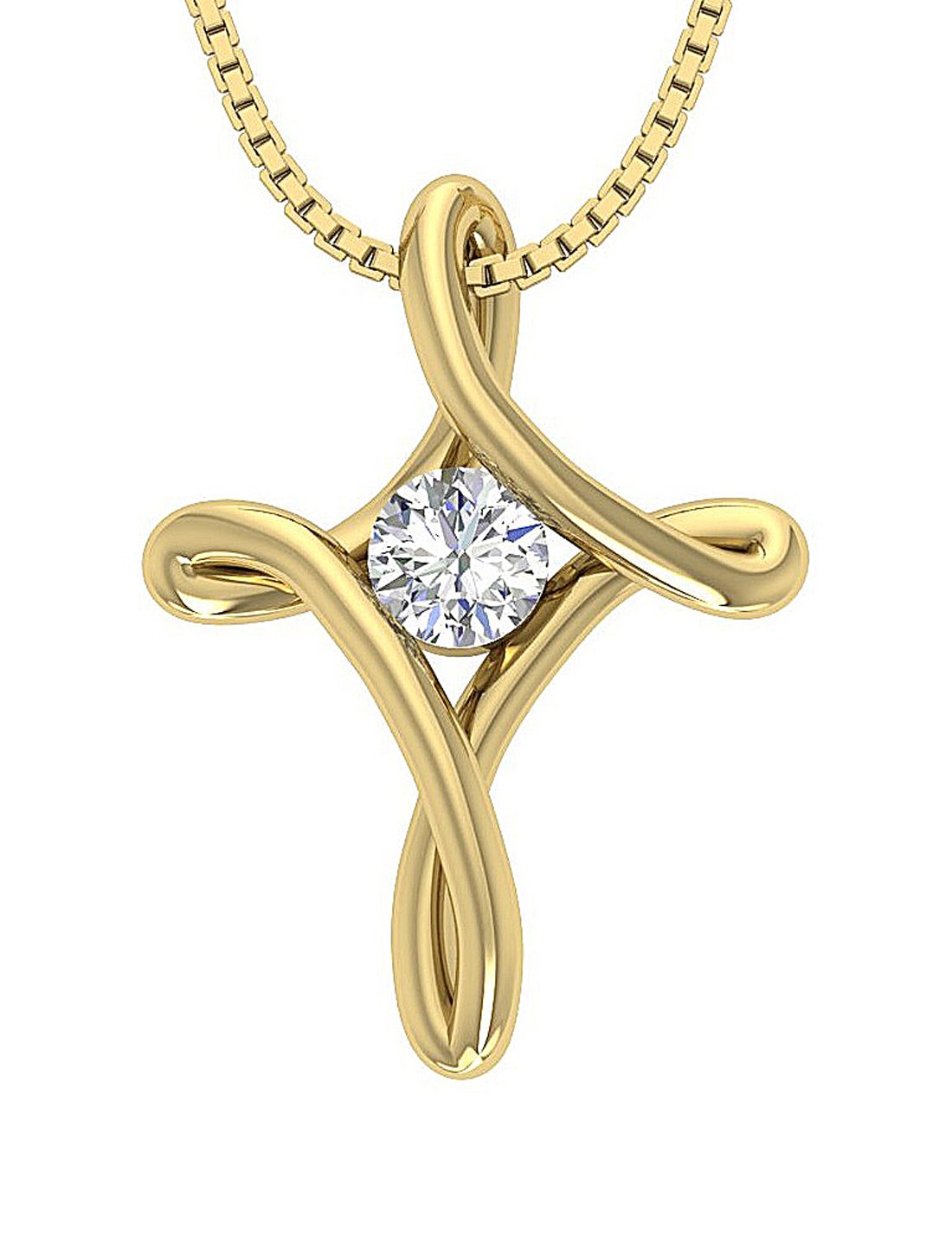 Round Diamond Designer Fashion Anniversary Pendant SI1/I1 G 0.65 Ct 14k Yellow Gold Bar Set