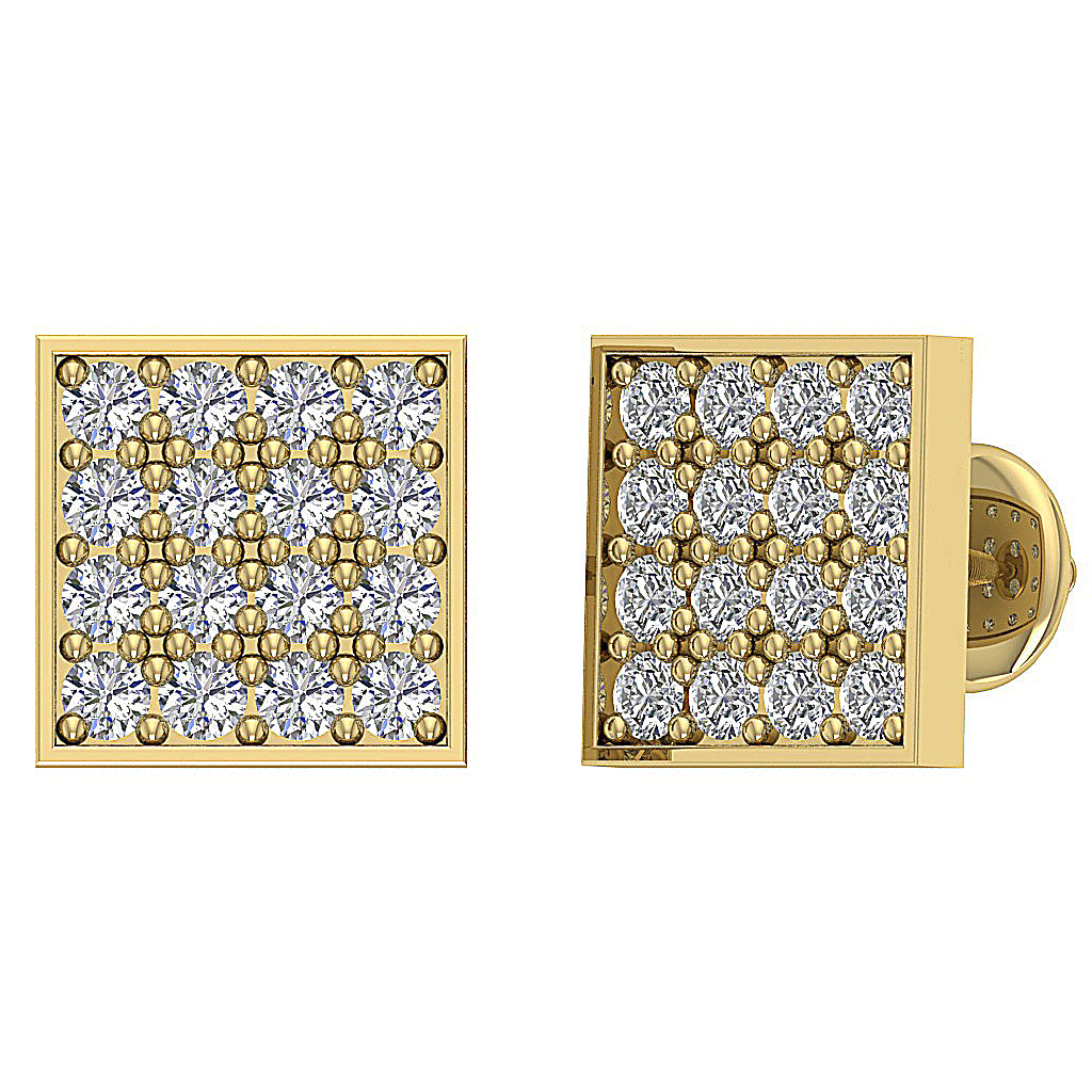 14kYellowGoldNaturalDiamondScrewBackEarring