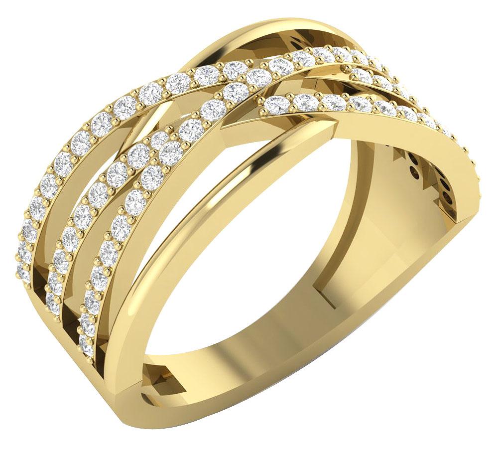 Genuine Diamond 14K Solid Gold Ring Prong Set SI1 G 0.60 Ct 8.95 MM
