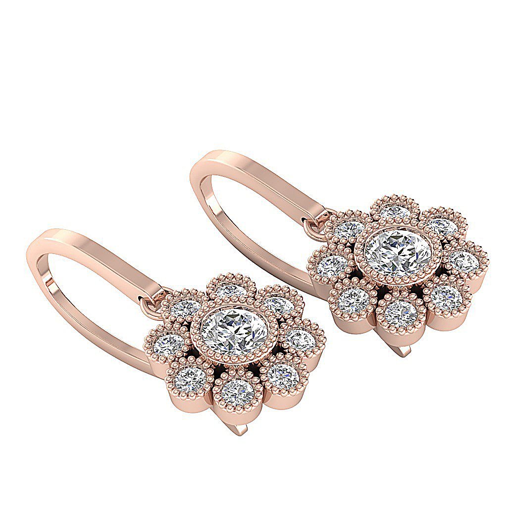 14kSolidGoldNaturalDiamondEarring