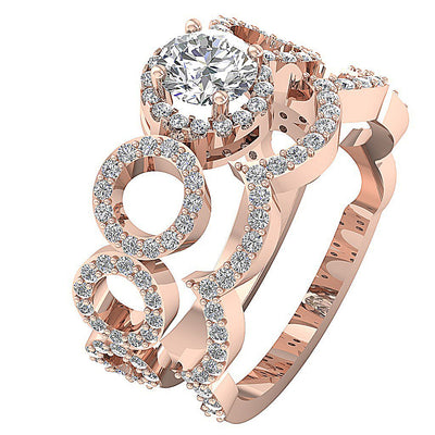 Designer Halo Bridal Wedding Ring Natural Diamond I1 G 2.05 Ct
