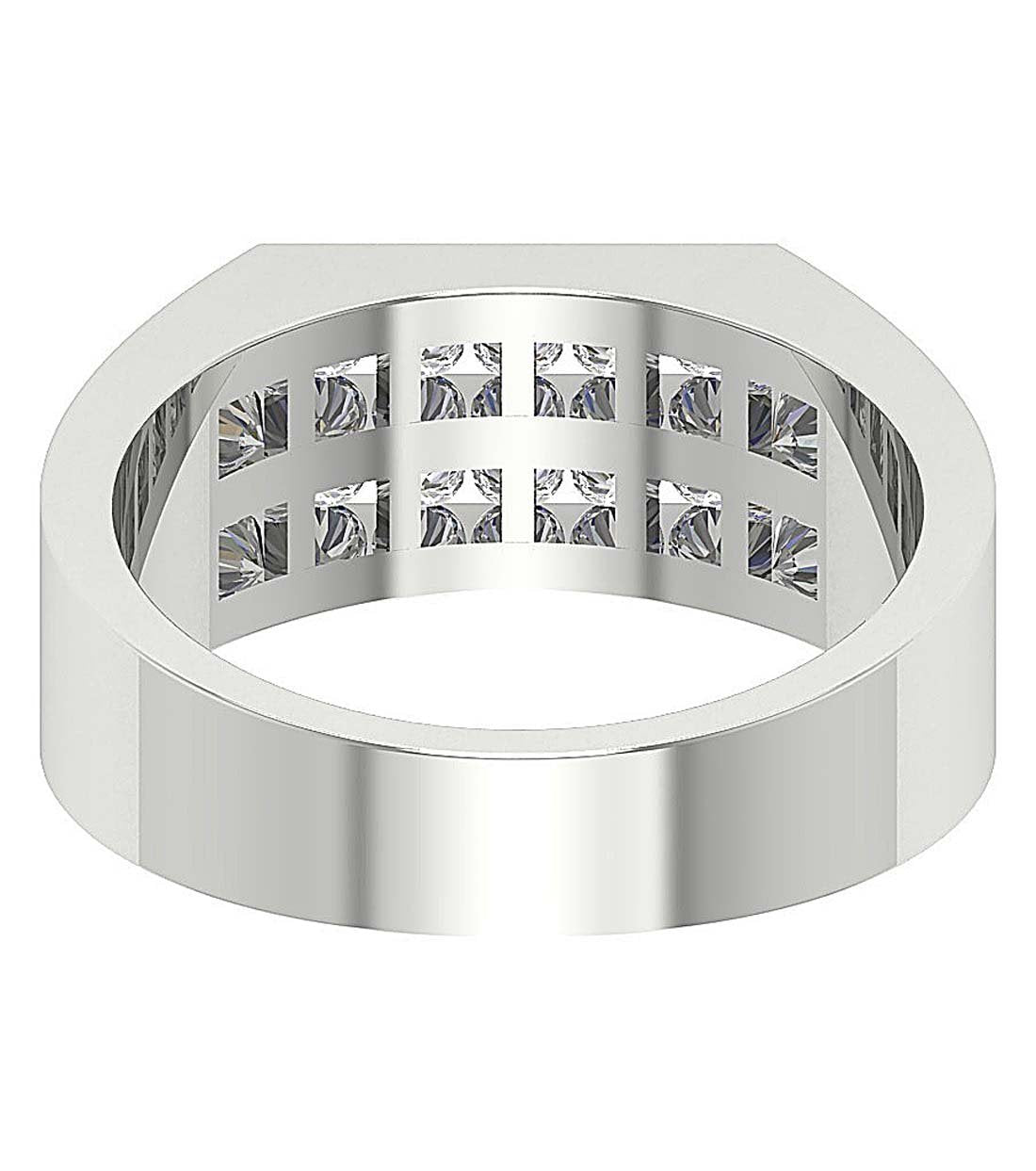 14k Solid Gold Natural Diamonds SI1/I1 G 1.00 Ct Mens Wedding Ring Channel Set Width 7.85MM