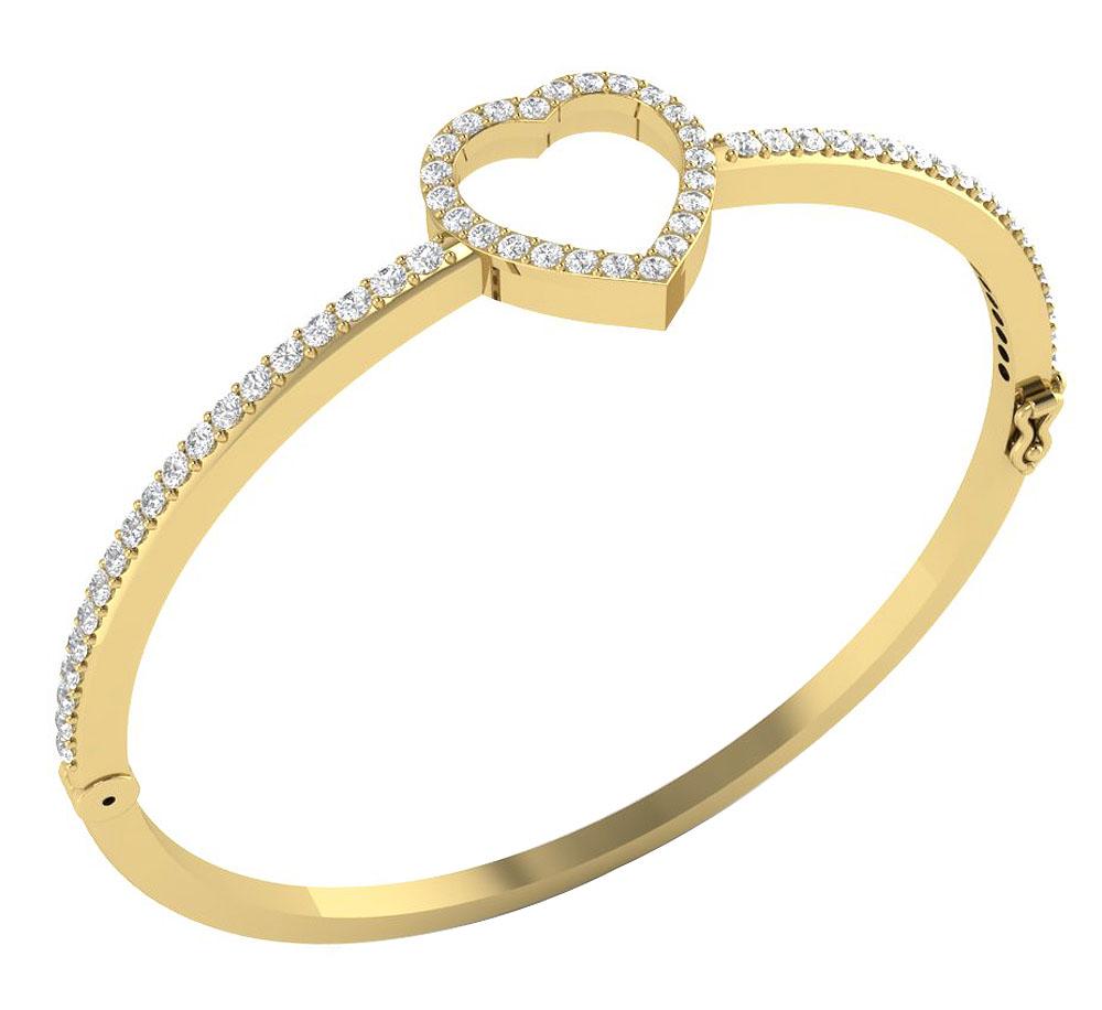 Diamond Bangles Round Diamonds VVS1/VS1/SI1/I1 1.60 Ct 14k/18k White Yellow Rose Gold