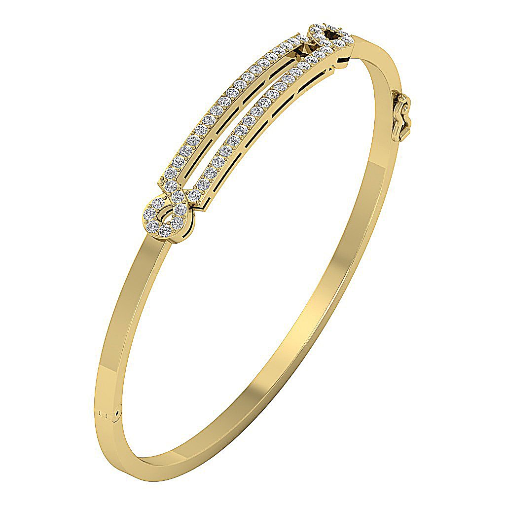 VVS1/VS1/SI1/I1 0.80Ct Diamond Bangles Natural Diamonds 14k/18k White Yellow Rose Gold