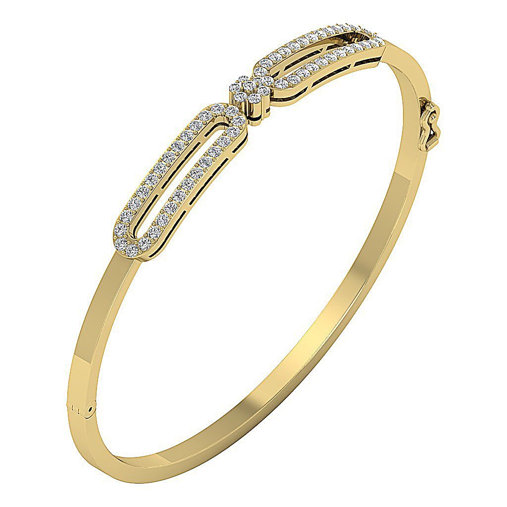Diamond Bangles VVS1/VS1/SI1/I1 1.00Ct Natural Diamonds 14k/18k White Yellow Rose Gold