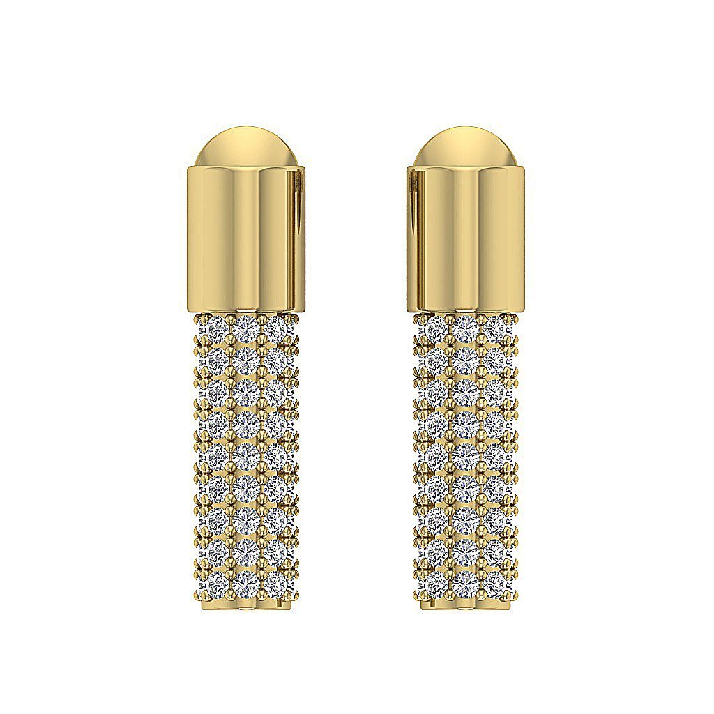 Fashion Anniversary Earrings Round Diamond VVS1/VS1/SI1/I1 G 0.40 Ct 18k/14k Solid Gold Prong Set