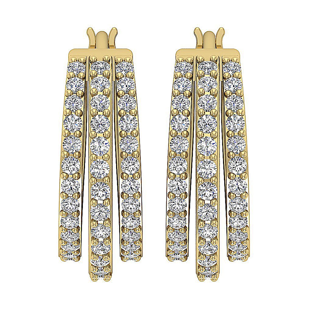 14kSolidGoldNaturalDiamondEarring