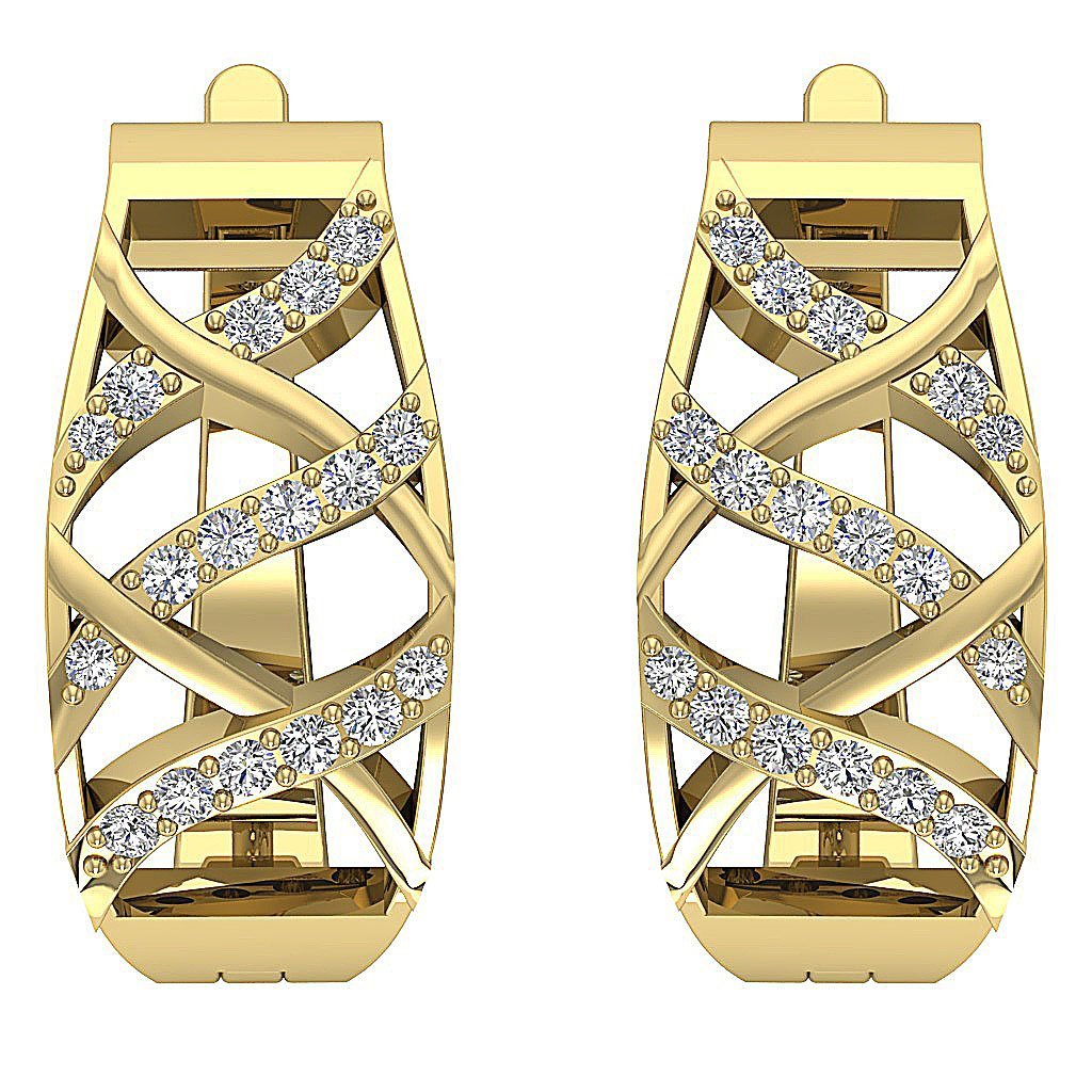 14kYellowGoldNaturalDiamondEngagementEarring