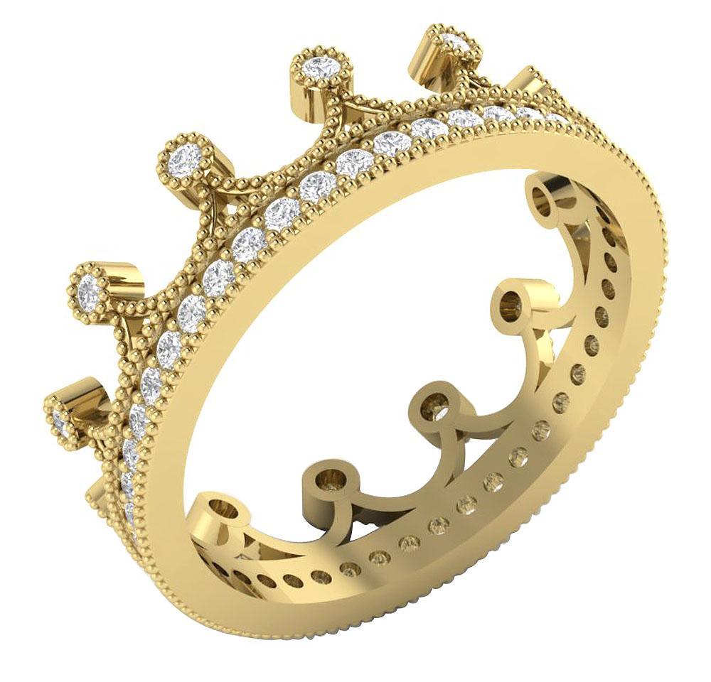Eternity Wedding Ring I1 G 0.70ct Genuine Diamond 14k Rose Gold Prong Bezel Set 6.45 MM