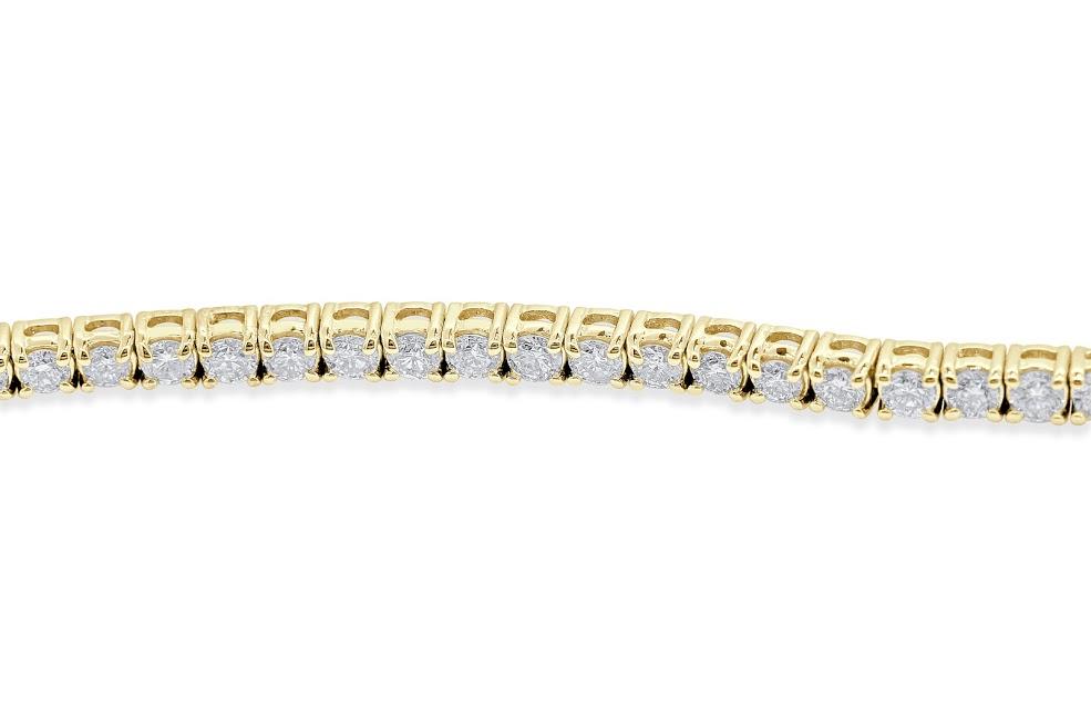 Tennis Bracelet VVS1/VS1/SI1/I1 Natural Diamonds 4.00Ct 14k Solid Gold Prong Set 7.00Inch