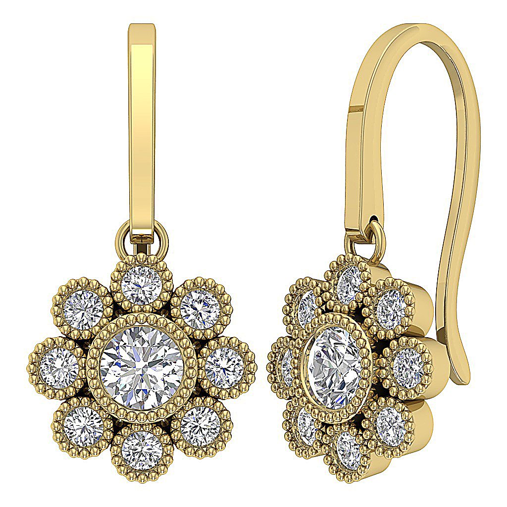 14kYellowGoldNaturalCutDiamondEarring