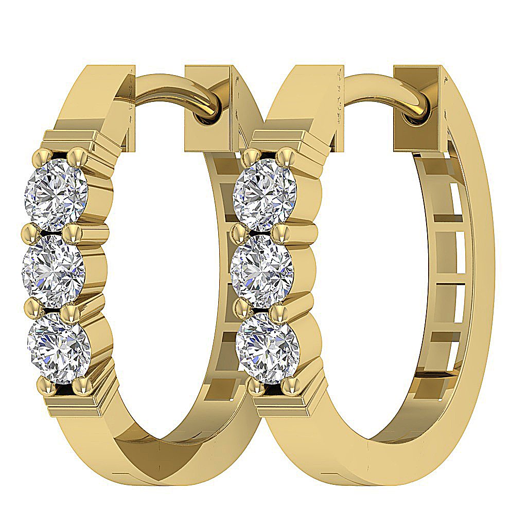 14kYellowGoldNaturalCutDiamondEarring