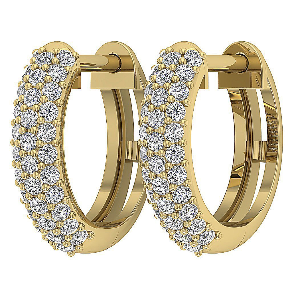 14kYellowGoldNaturalCutDiamondEarring