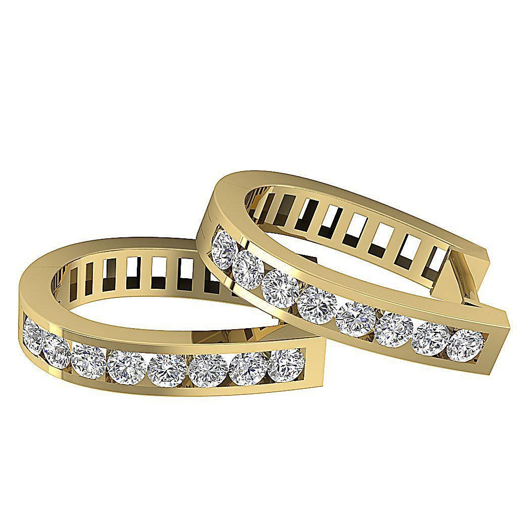 14kYellowGoldGenuineCutDiamondEarring