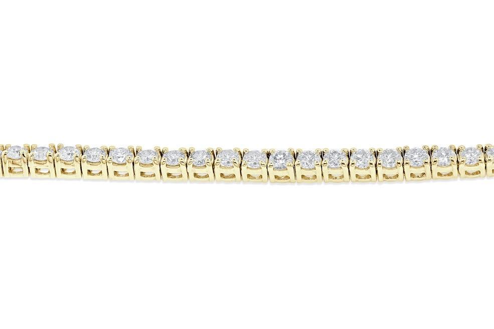 VVS1/VS1/SI1/I1 Tennis Bracelet 5.00Ct Round Diamonds 14k Solid Gold Prong Set 7.00Inch