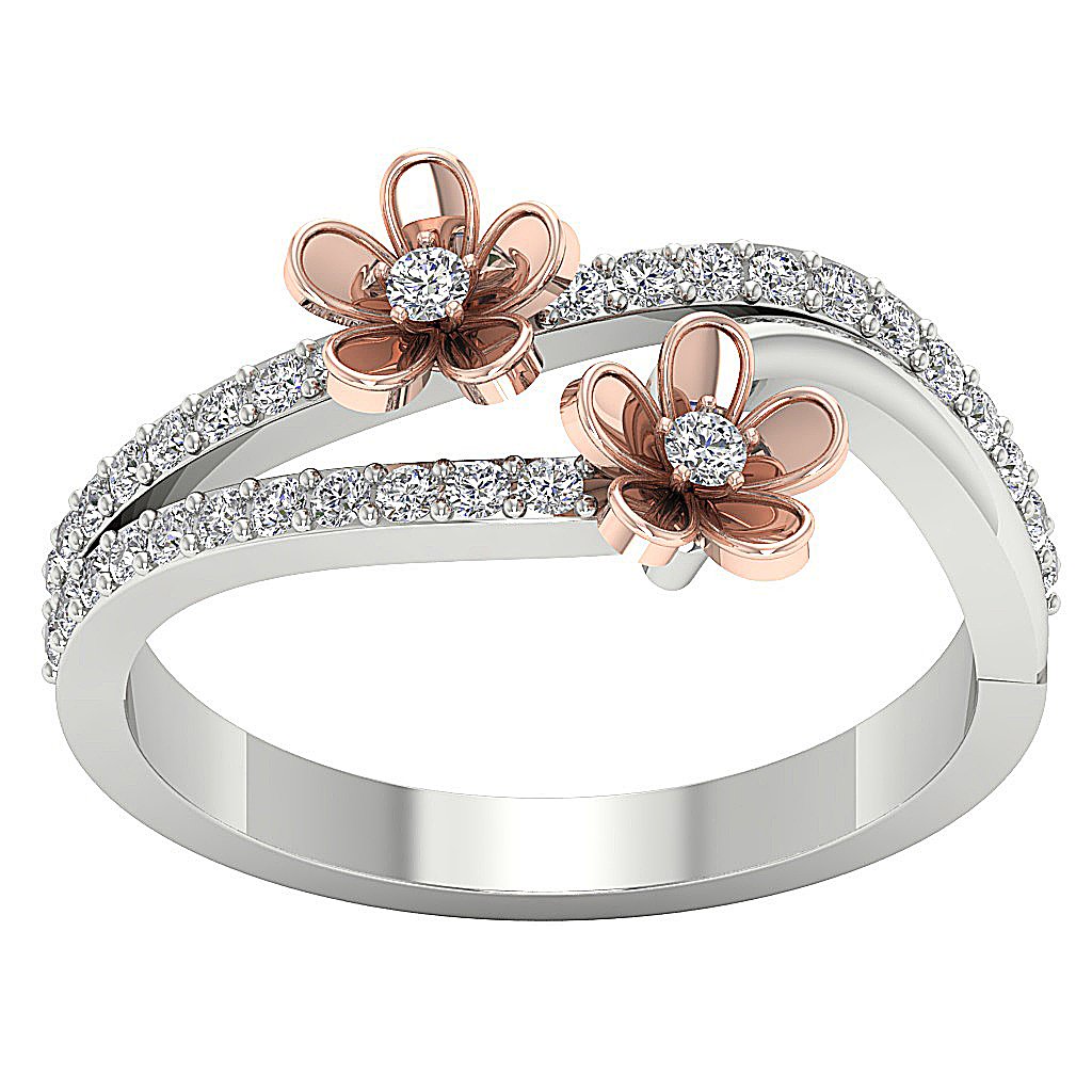 Anniversary Diamond Ring SI1 G 0.50Ct Prong Set 14K Solid Gold 10.00 MM