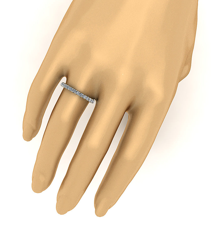 Eternity Band Engagement Ring SI1 G 1.00 Carat Natural Diamond 14K White Yellow Rose Gold