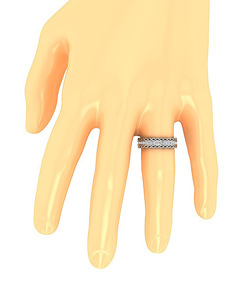 Natural Diamond Engagement Ring SI1 G 0.35 Ct 14K Gold 5.45MM