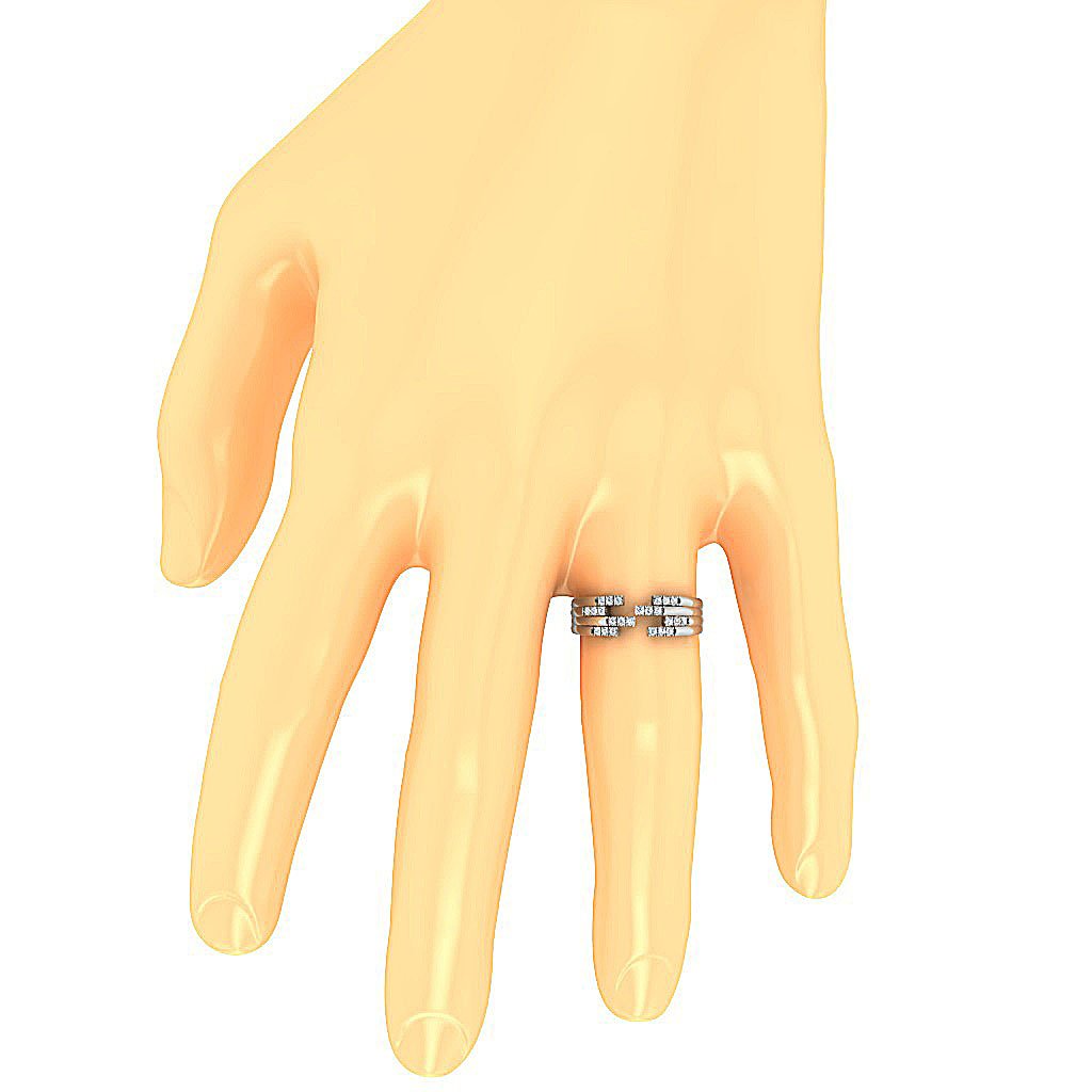 Designer Wedding Ring Genuine Diamond I1 G 0.30 Ct 14K White Yellow Rose Gold Prong Set 6.20 MM