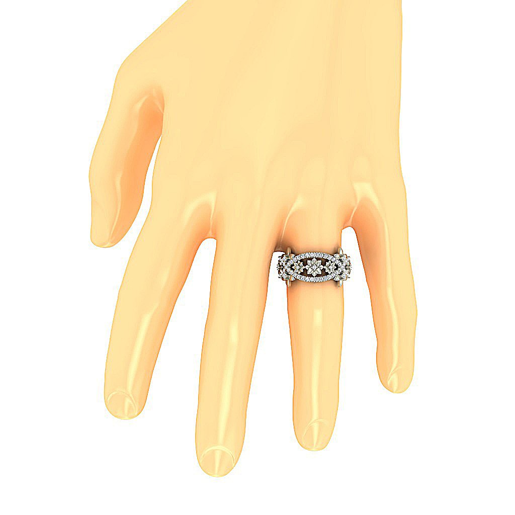 SI1 G 0.70 Ct 14K Solid Gold Wedding Ring 11.20MM Vintage Designer Diamond Ring