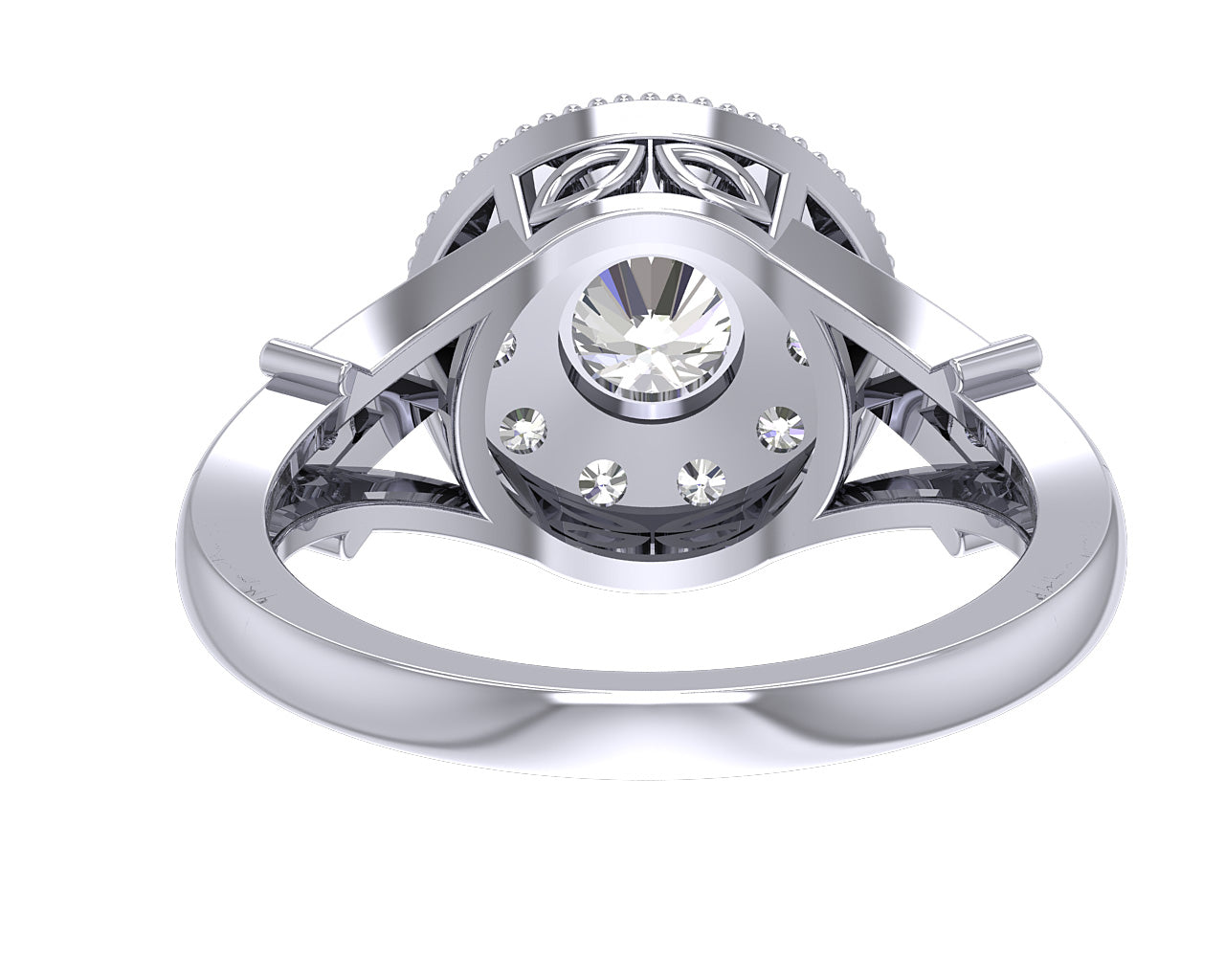 Diamond For Good Halo Engagement Solitaire Ring SI1 G 1.10 Carat Genuine Diamond 14K Gold
