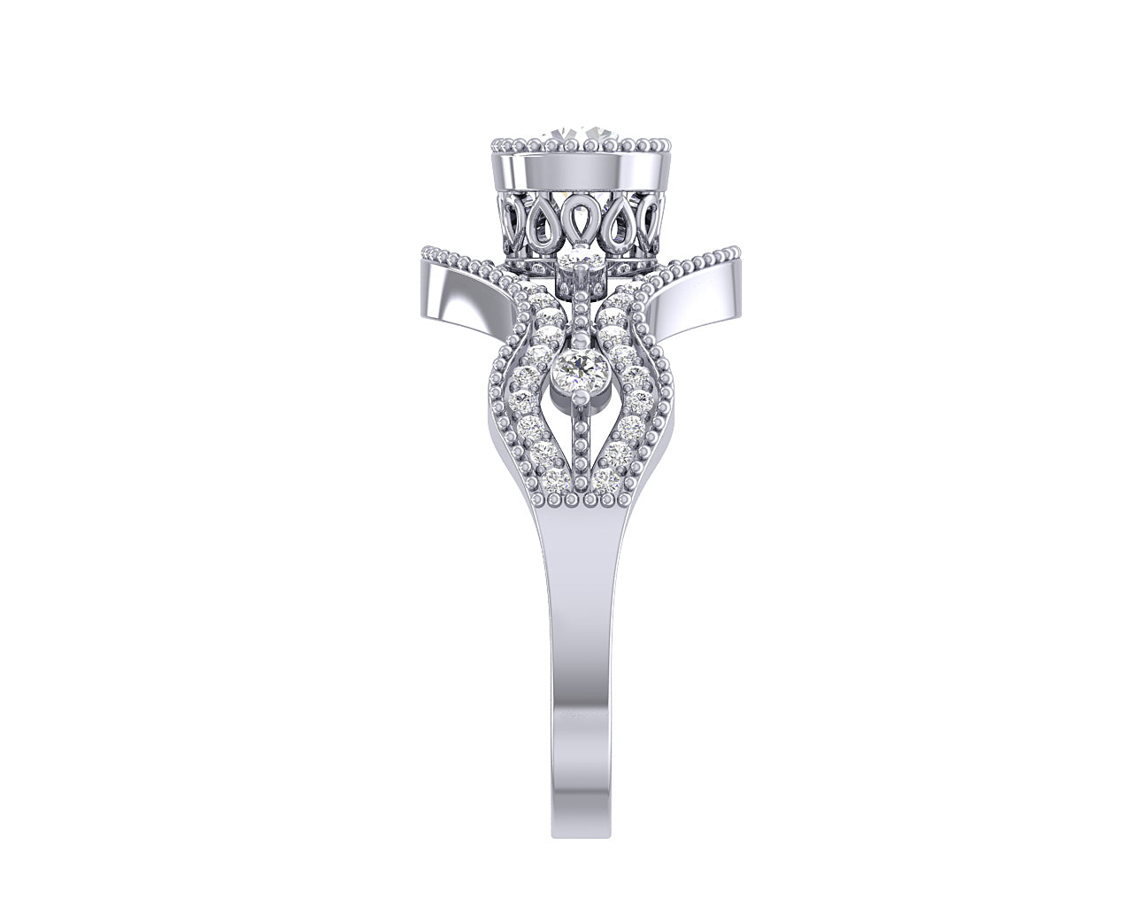 Best Wedding Band For Round Solitaire Prong Set SI1 G 1.10 Carat 14K Solid Gold