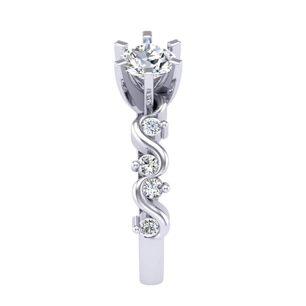 Round Cut Solitaire Diamond Engagement Ring I1 G 0.70 Carat 14K Yellow Gold