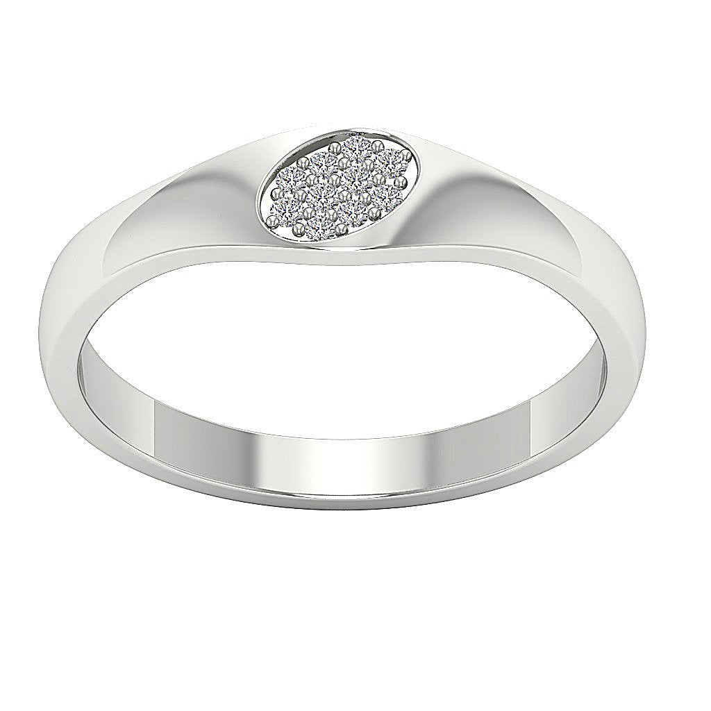 Genuine Diamond Wedding Ring I1 G 0.15 Ct Round Cut Diamond Prong Set 14K White Yellow Rose Gold 5.00MM