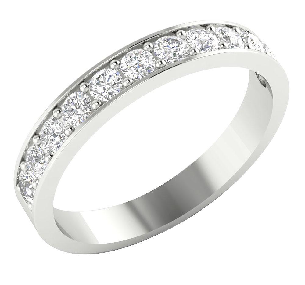 Genuine Diamond Prong Set Fashion Ring SI1 G 0.75 Ct 14K Solid Gold 3.40 MM