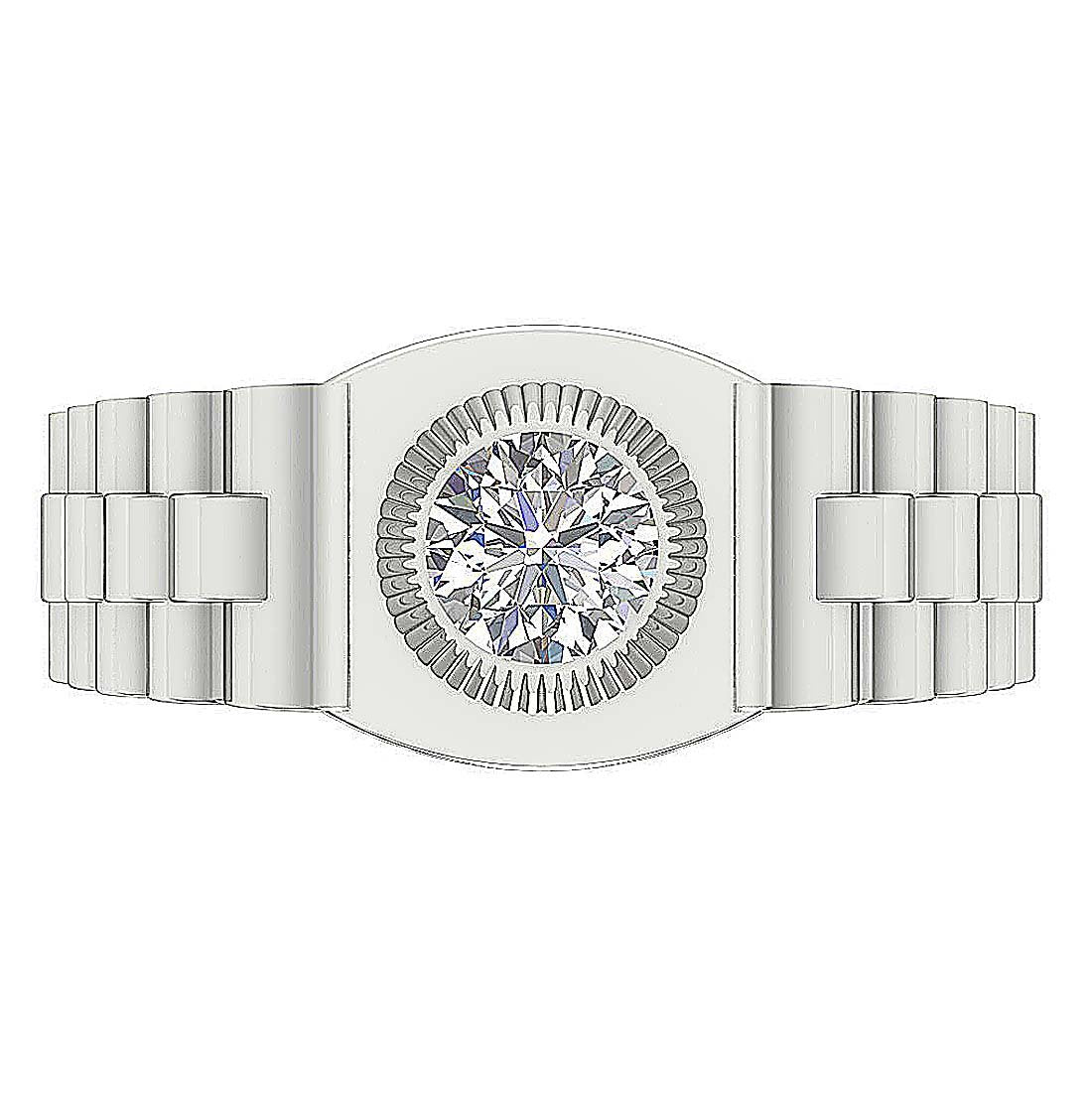 SI1/I1 G 0.75Ct 14k Yellow Gold Men Solitaire Wedding Ring Genuine Diamond Bezel Set
