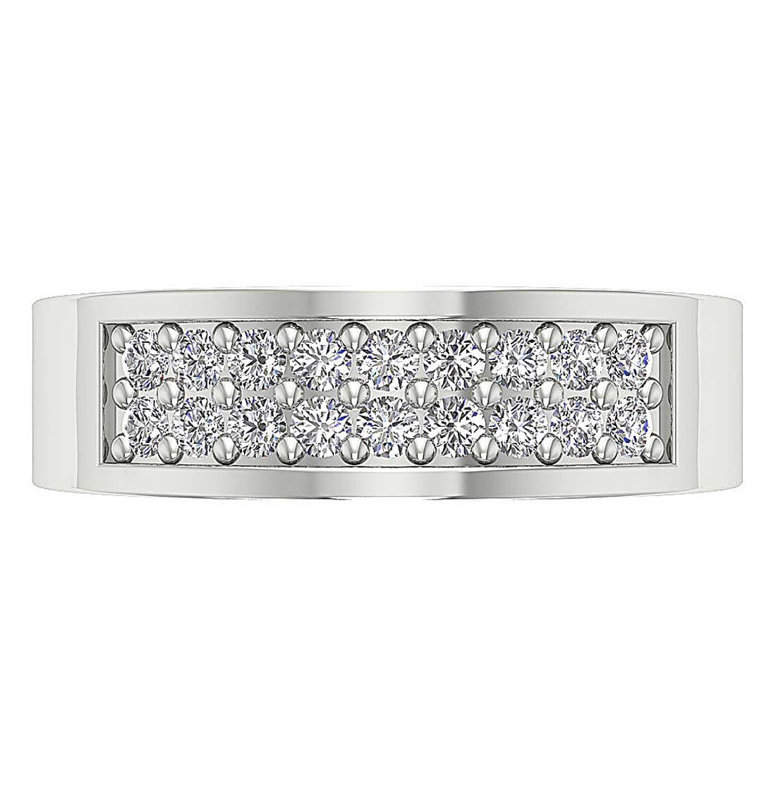 SI1/I1 G 0.75Ct 14k Solid Gold Natural Diamond Mens Engagement Ring Prong Set Width 7.20MM