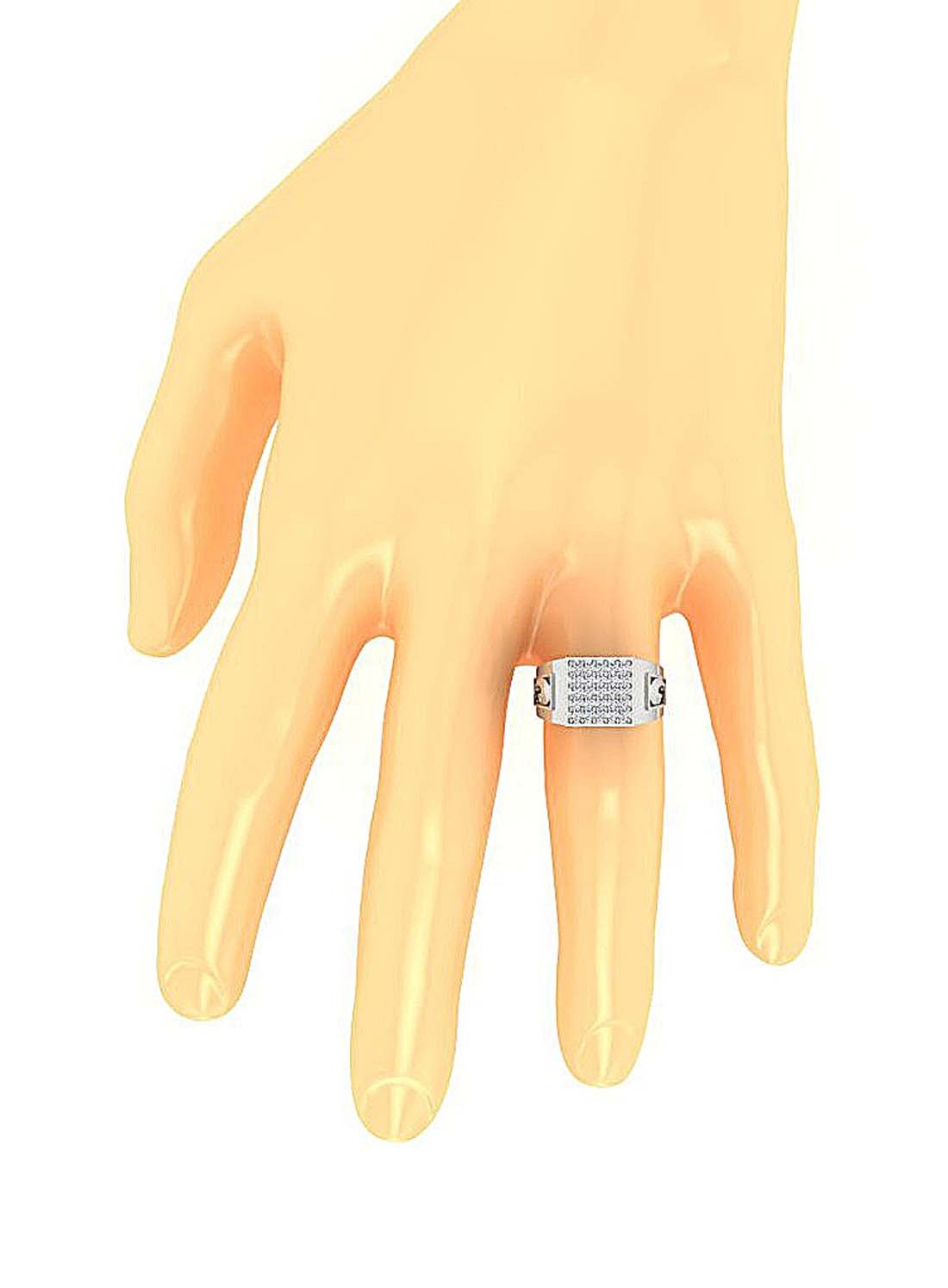 14k Solid Gold Mens Anniversary Ring SI1/I1 G 0.80Ct Round Diamond Prong Set Width 11.25MM