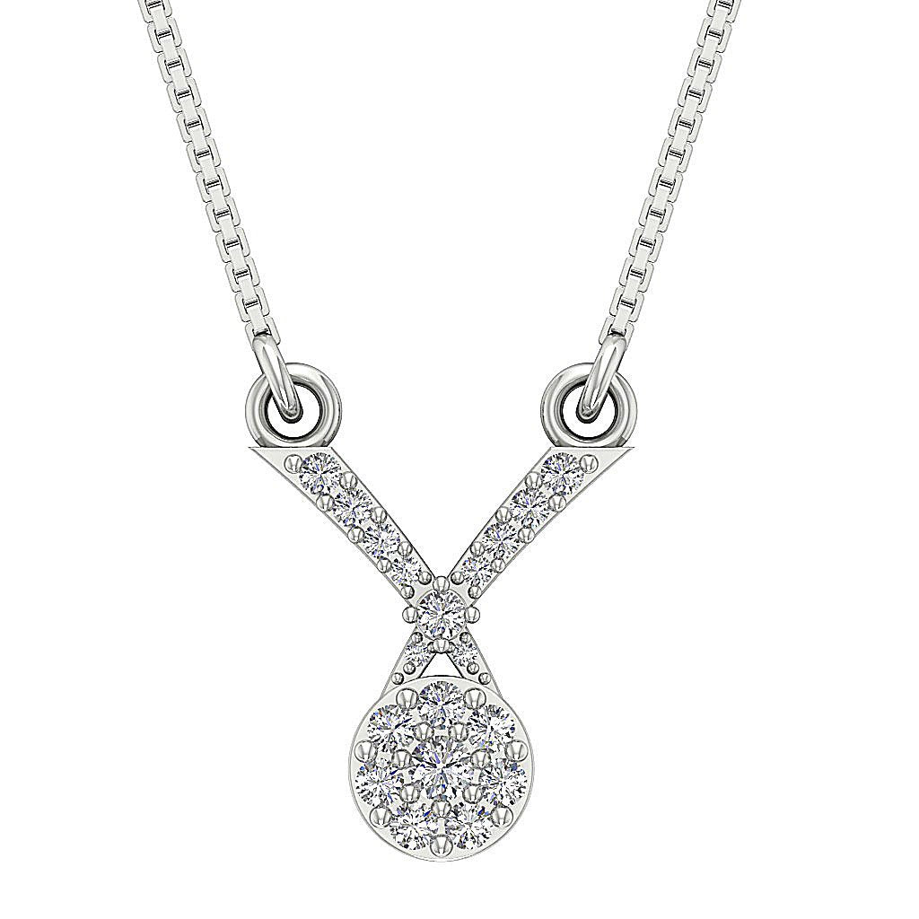 I1/SI1 G 0.40 Cart Genuine Diamond 14k/18k Solid Gold Designer Fashion Pendants
