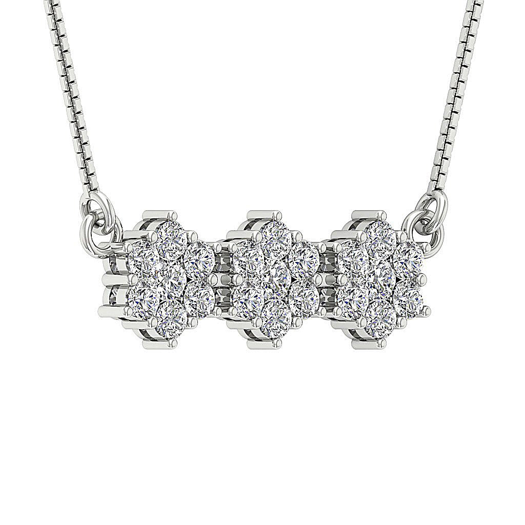 Genuine Diamond I1/SI1 G 1.75 Carat Designer Fashion Pendants 14k/18k Gold