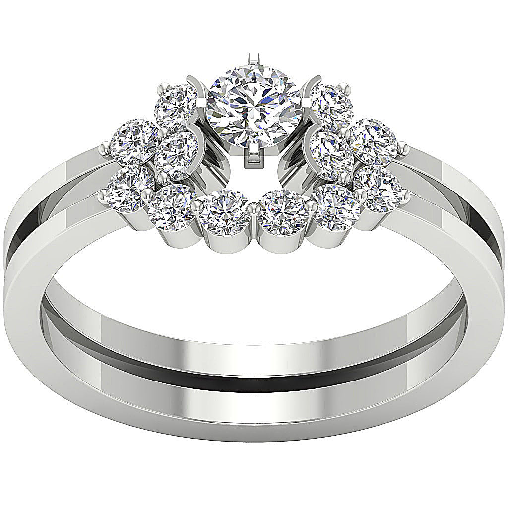 AntiqueStyleBridalEngagementRingSet
