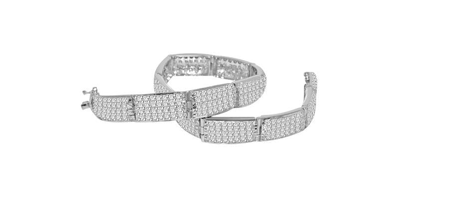 Mens Tennis Bracelet VVS1/VS1/SI1/I1 5.00 Ct 14k Solid Gold Round Diamonds Pave Set 7.00Inch