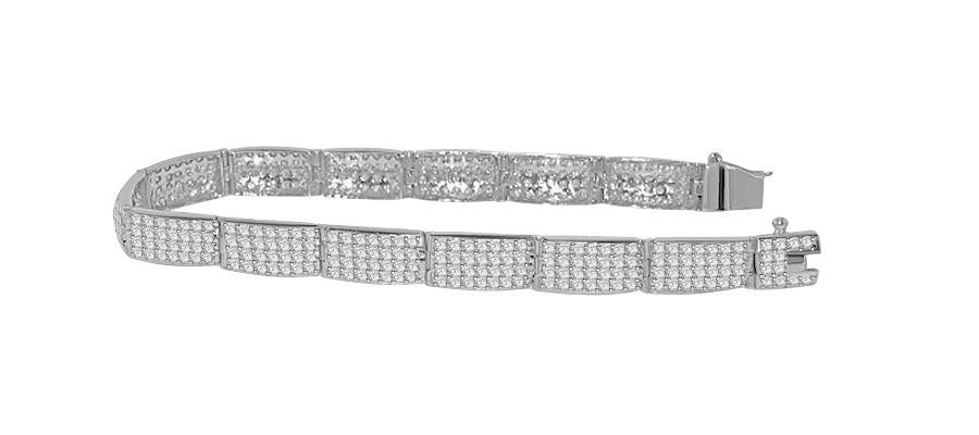 Mens Tennis Bracelet VVS1/VS1/SI1/I1 5.00 Ct 14k Solid Gold Round Diamonds Pave Set 7.00Inch