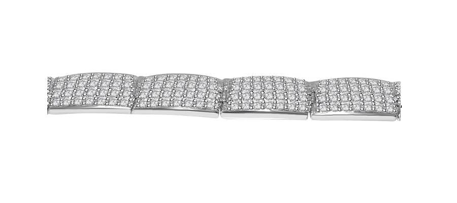 Mens Tennis Bracelet VVS1/VS1/SI1/I1 5.00 Ct 14k Solid Gold Round Diamonds Pave Set 7.00Inch