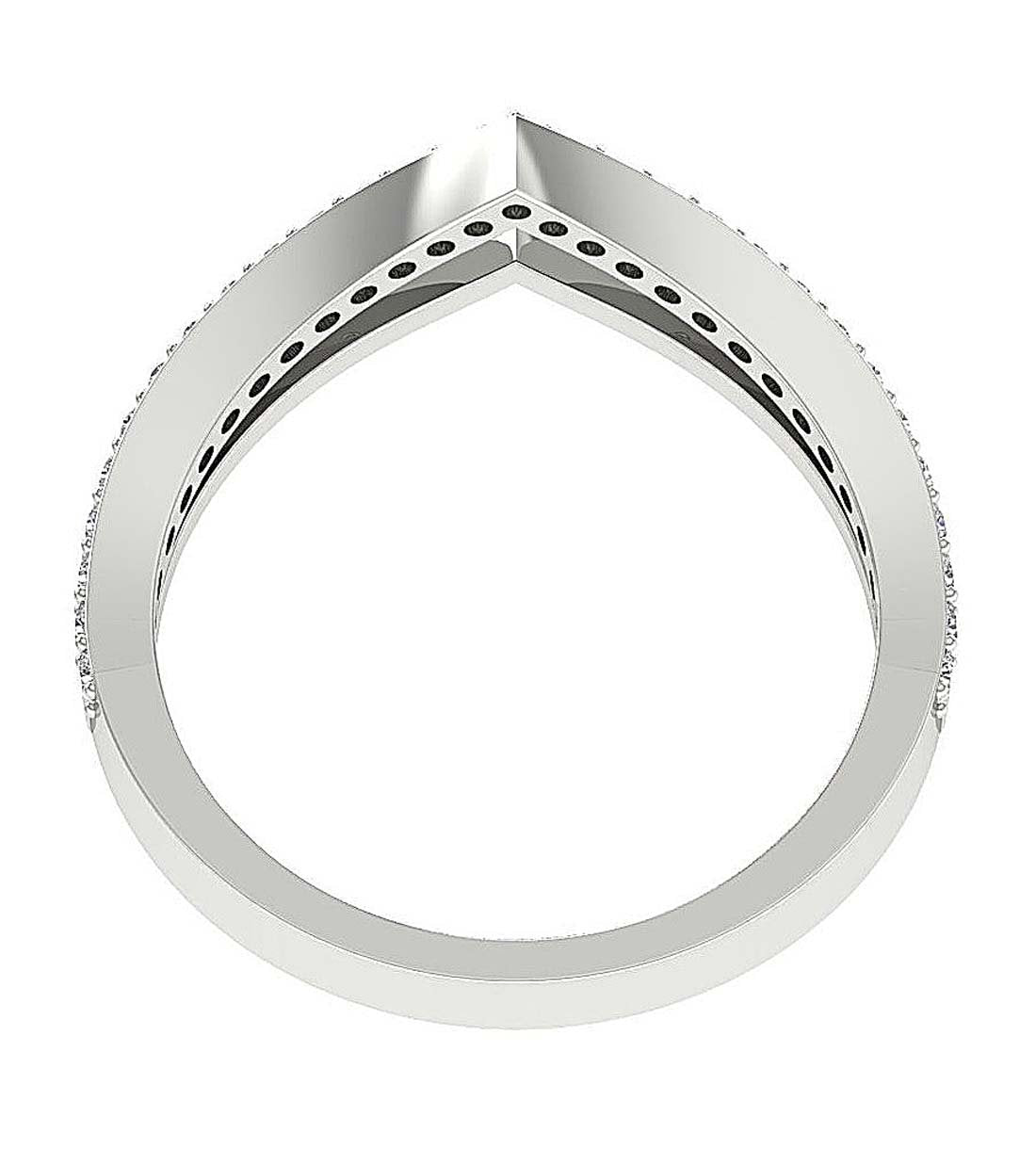 I1G 0.35Ct Designer Diamond Stackable 14K Solid Gold Wedding Ring 8.90MM