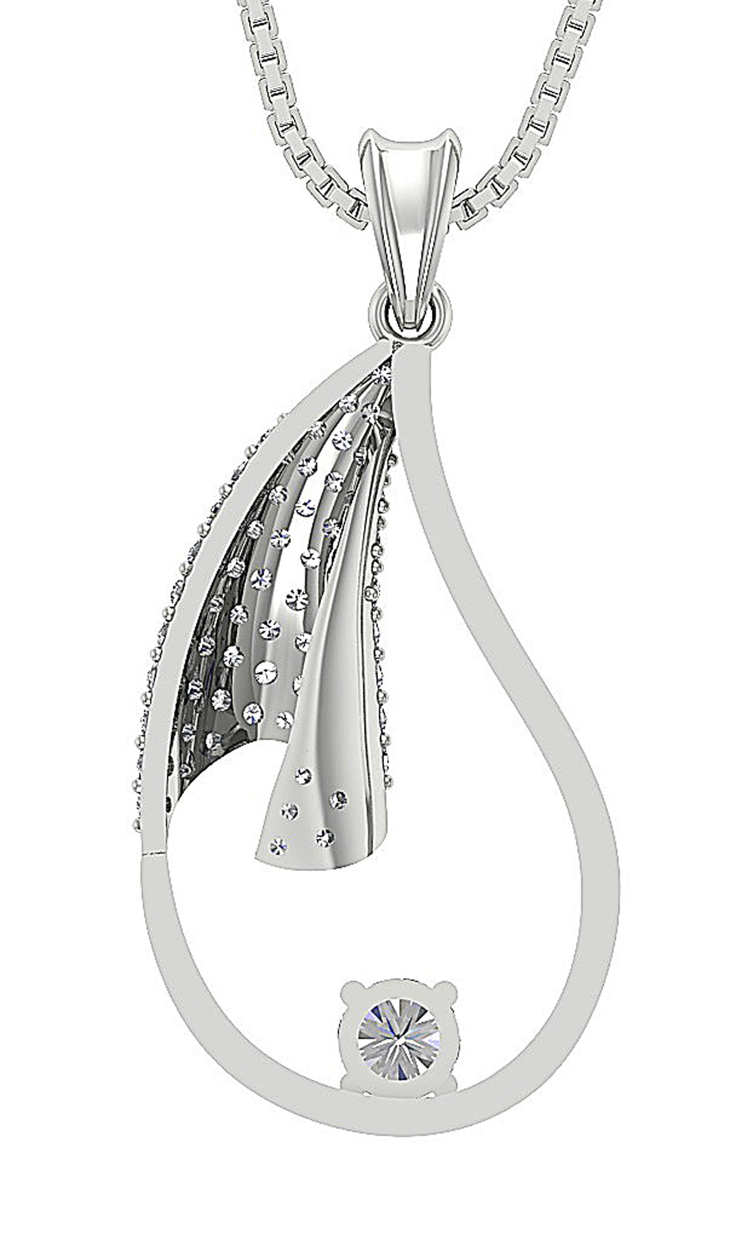 14k/18k Solid Gold Genuine Diamond SI1/I1 G 0.80 Ct Designer Fashion Pendant