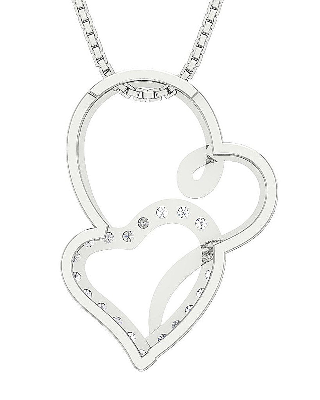 14k/18k Solid Gold Natural Diamond SI1/I1 G 0.35 Ct Unique Heart Shape Pendant