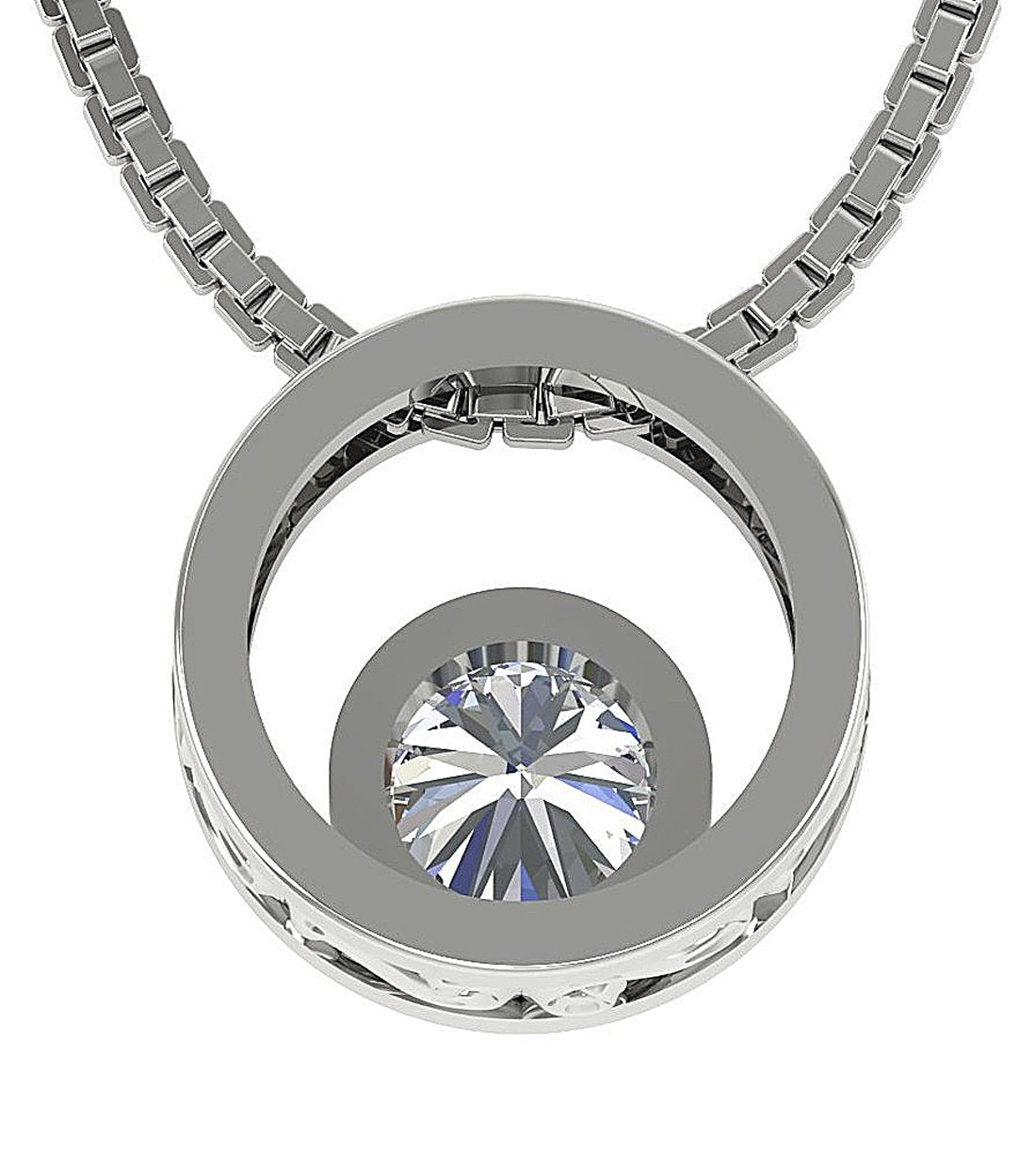 I1/SI1 G 0.50 Ct Designer Solitaire Pendants 14k/18k Solid Gold Natural Diamonds