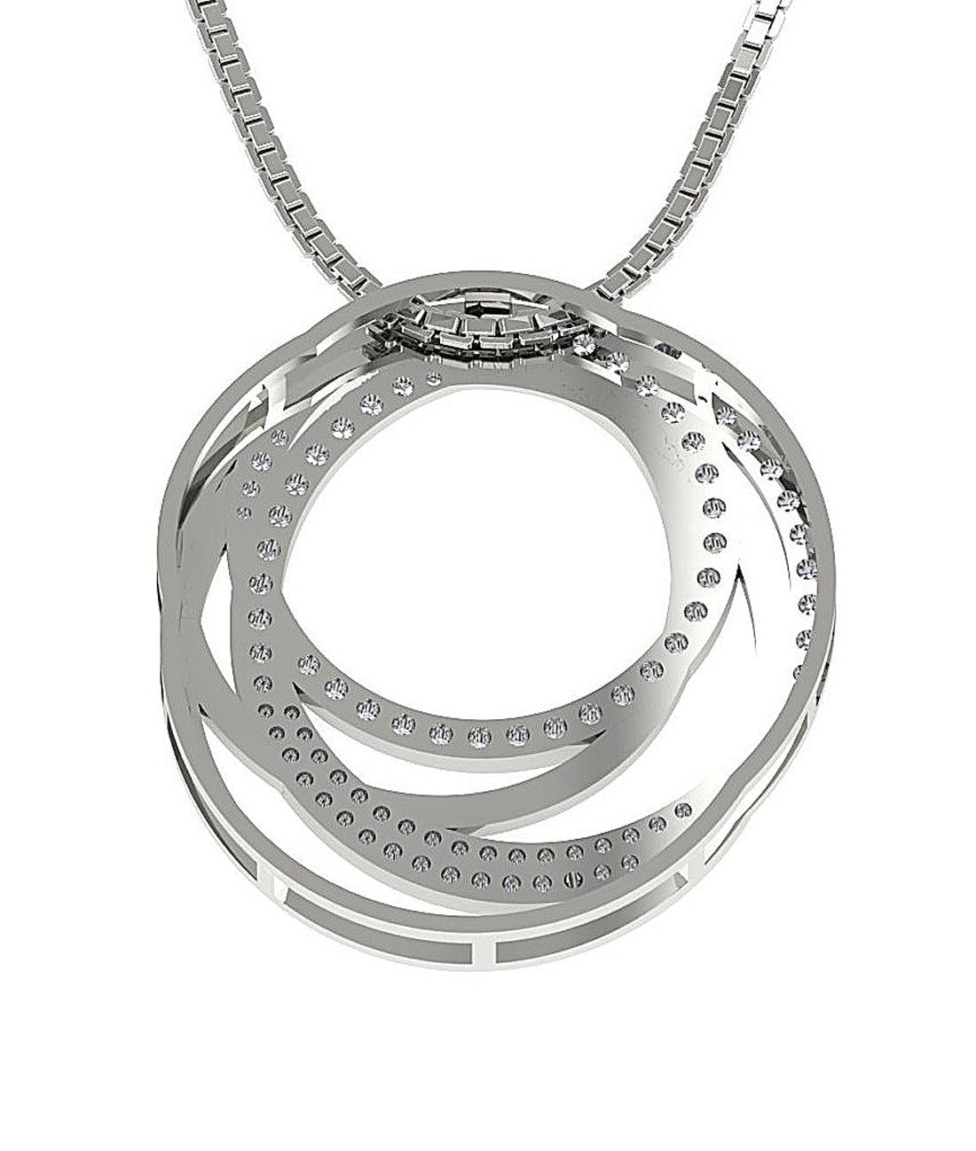 14k/18k Solid Gold Natural Diamond SI1/I1 G 1.10 Ct Designer Circle Pendant