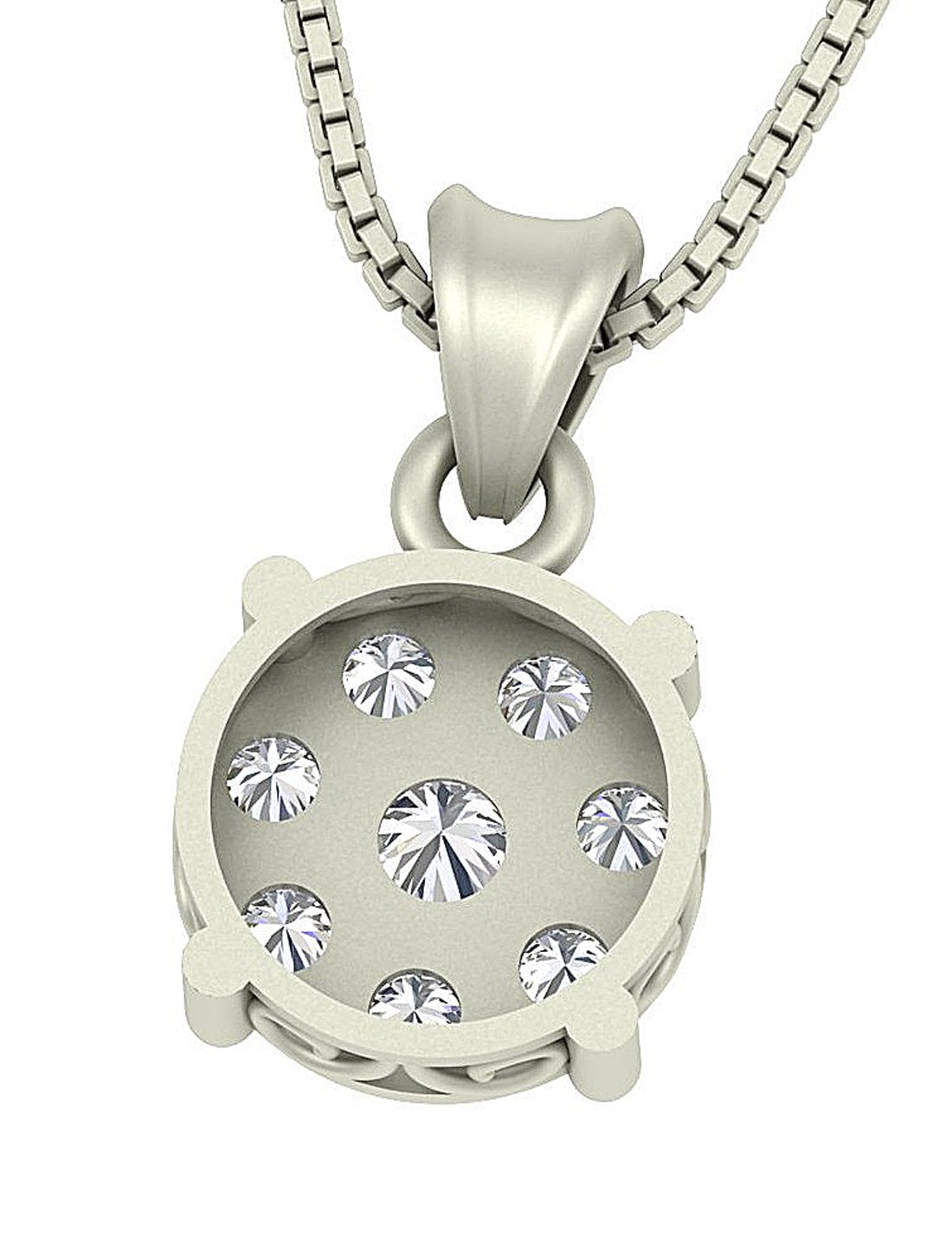 SI1/I1 G 1.00 Carat Unique Circle Shape Pendant 14k/18k Solid Gold Genuine Diamond