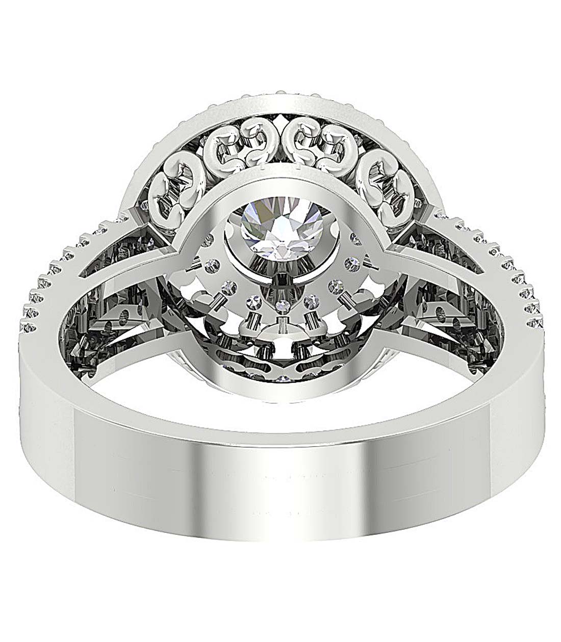 14k Rose Gold Double Halo Vintage Wedding Ring Genuine Diamond SI1 G 1.30 Ct Prong Set