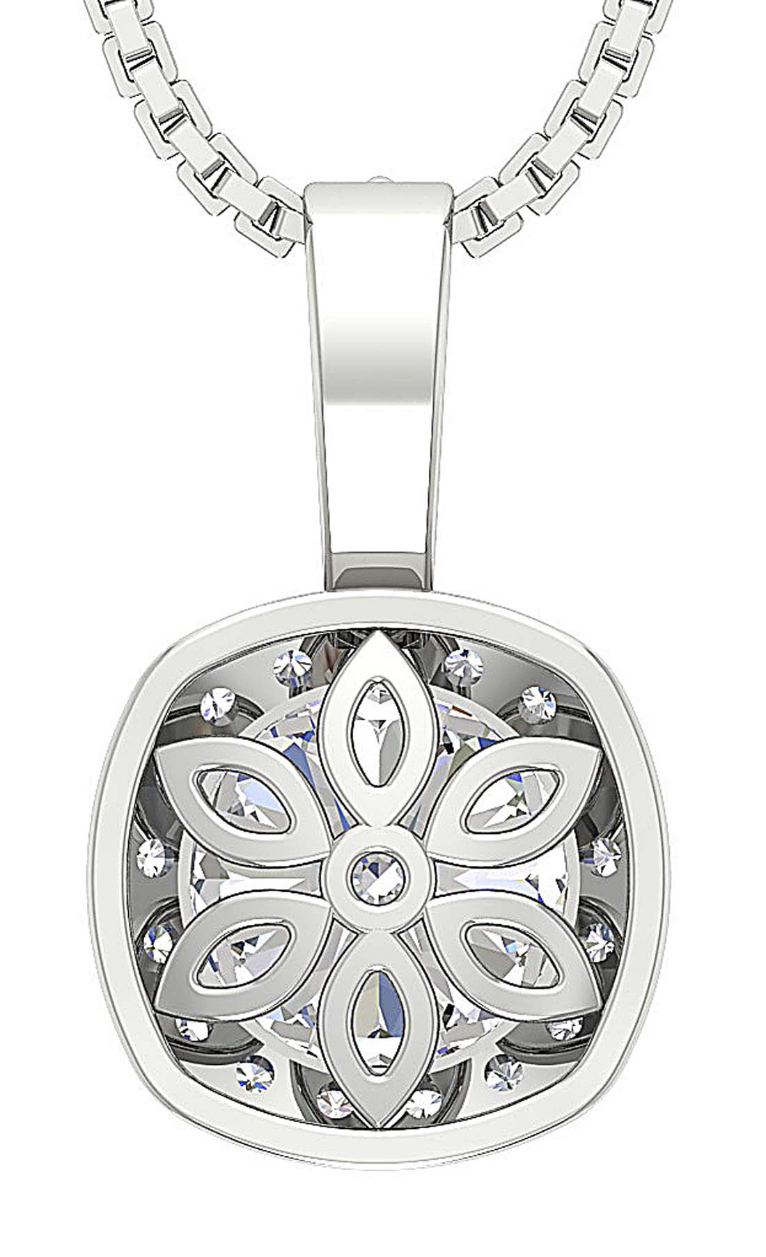 Unique Fashion Pendant I1 G 1.35 Carat Natural Diamond 14k/18k Solid Gold