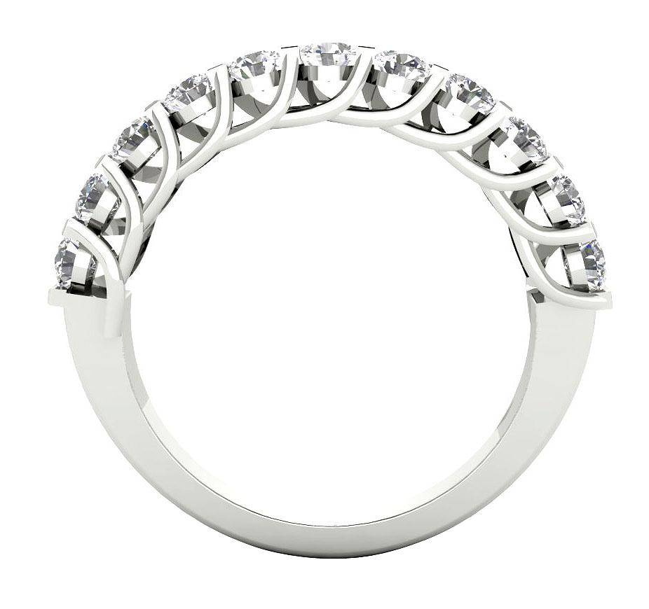 14K Rose Gold Designer Fashion Wedding Ring Genuine Diamond VS1 E 0.60 Ct Bar Set 3.60 MM