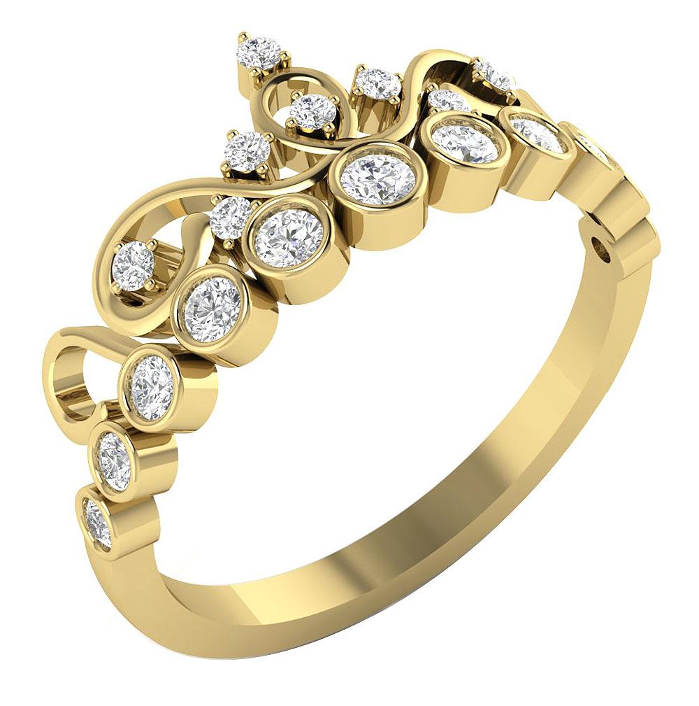 14k White Gold Anniversary Ring I1 G 0.50 Ct Round Diamond Prong Bezel Set 8.75 MM
