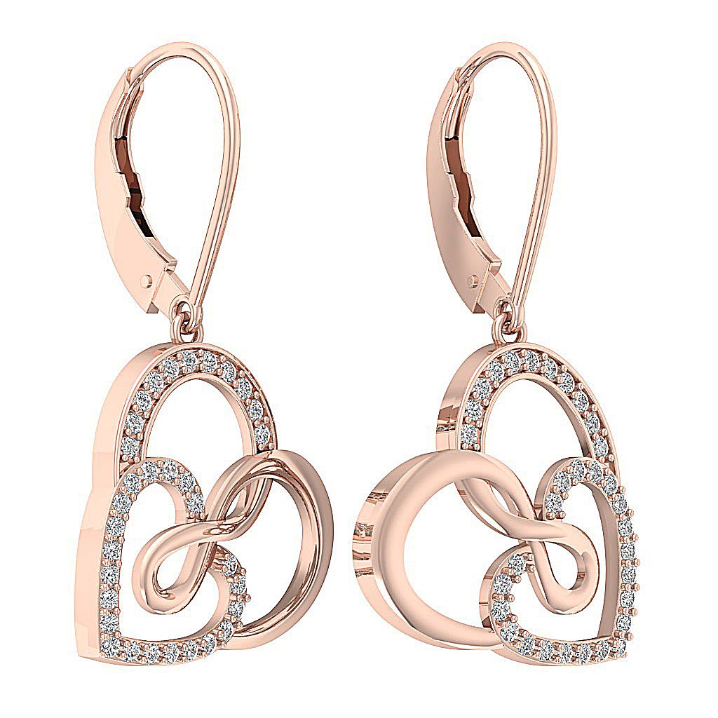 VVS1/VS1/SI1/I1 0.70 Ct Chandelier Engagement Earrings Natural Diamond 18k/14k Yellow Gold Prong Set